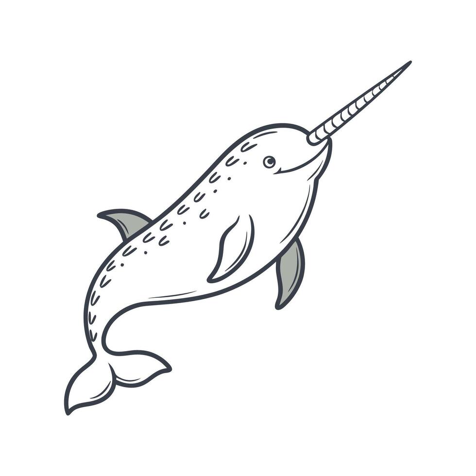 Narwhal in Natural Habitat vector