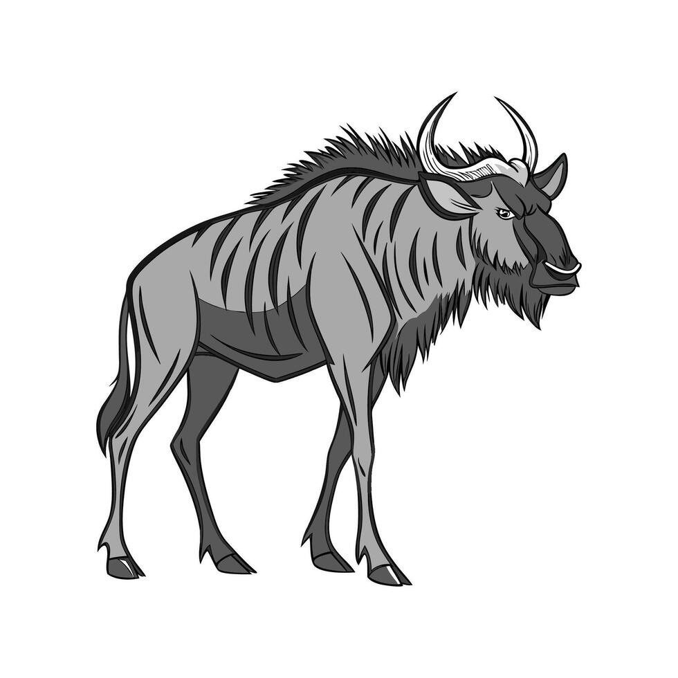 Charming Niassa Wildebeest vector