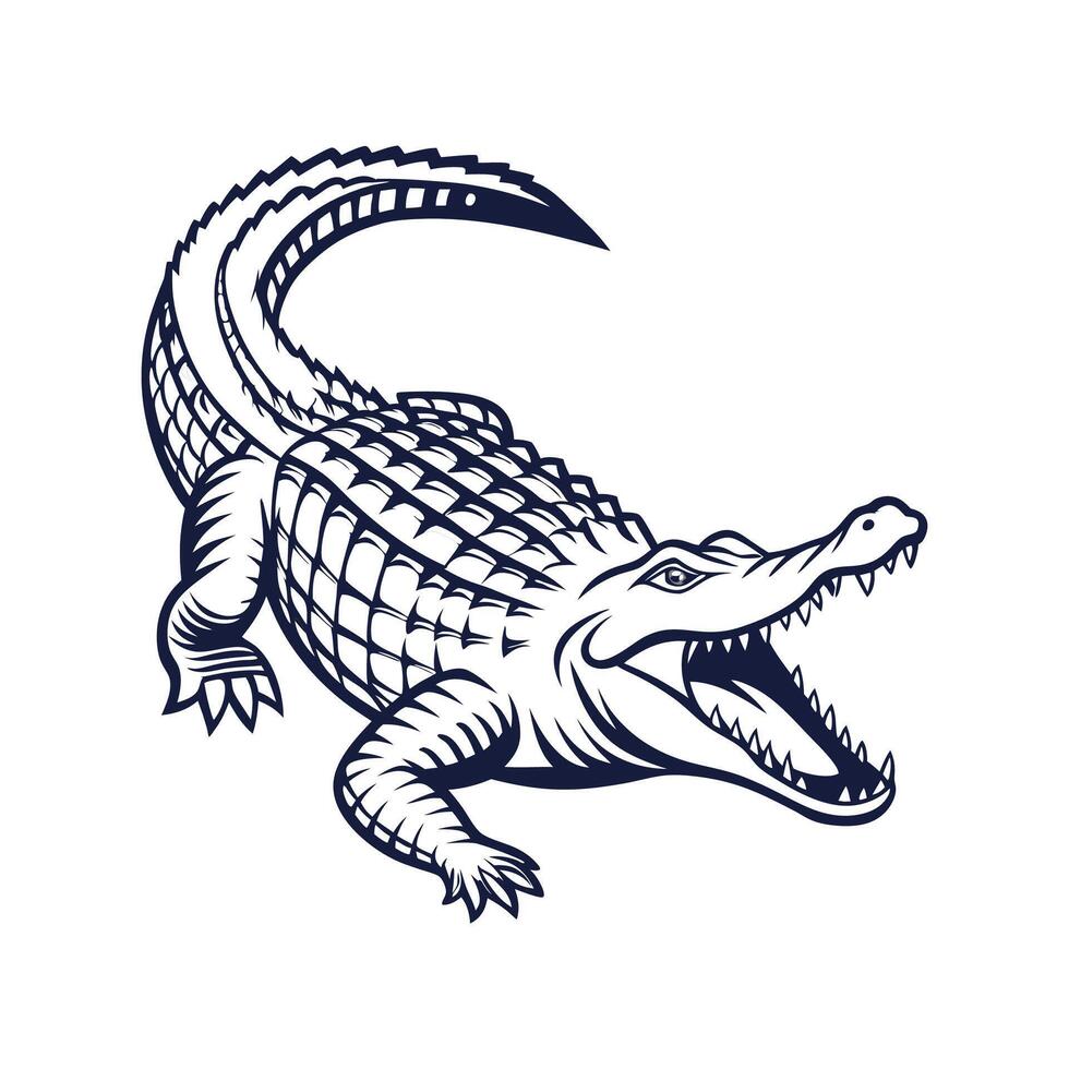 Nile Crocodile CloseUp vector