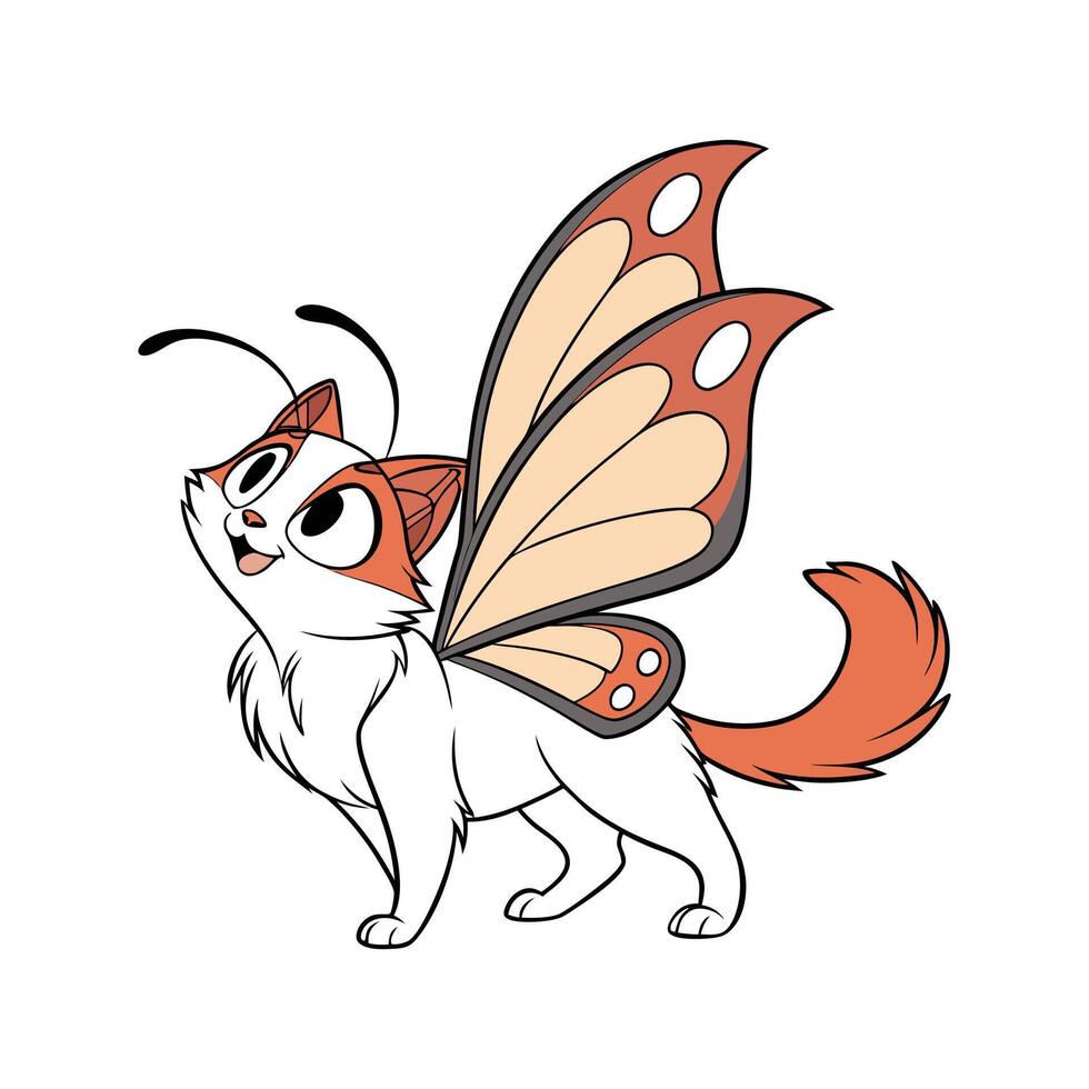 Papillon and Manx Cat Duo vector