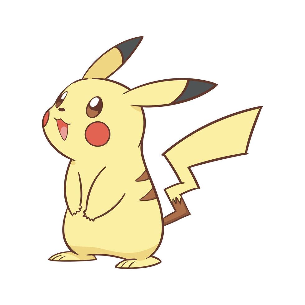 Charming Pika on White vector