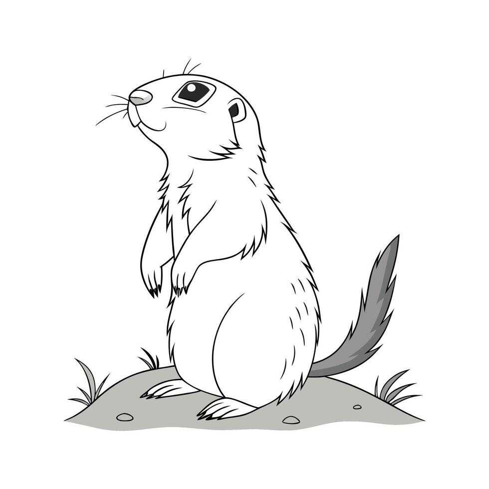 Prairie Dog in Playful Pose vector