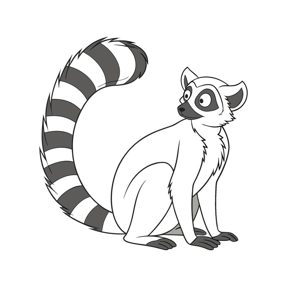 RingTailed Lemur CloseUp vector