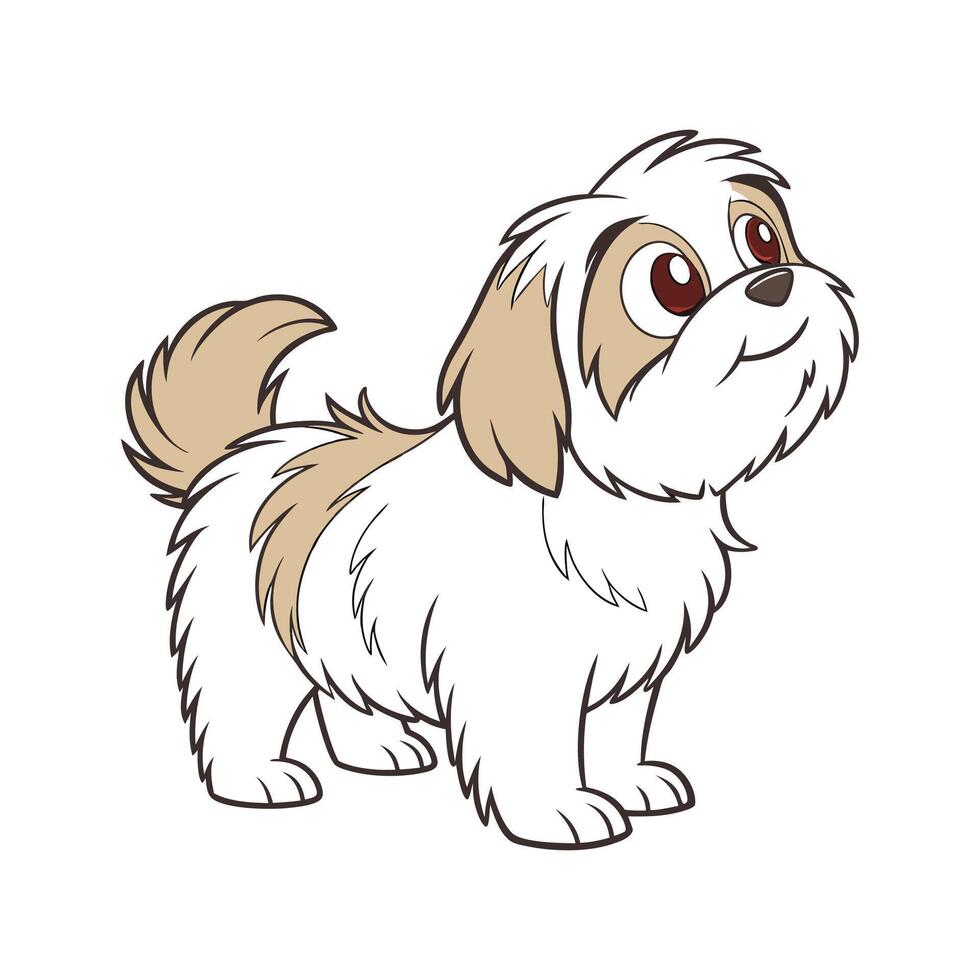 Charming Shih Tzu vector