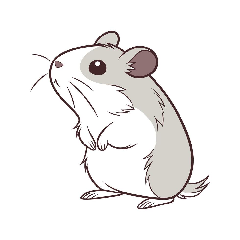 Charming Siberian Hamster vector