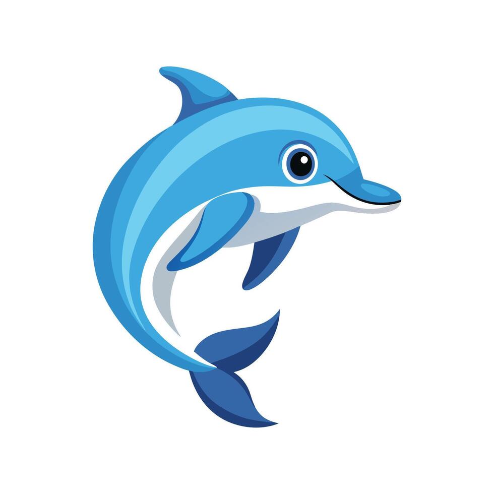 Spinner Dolphin on White Background vector