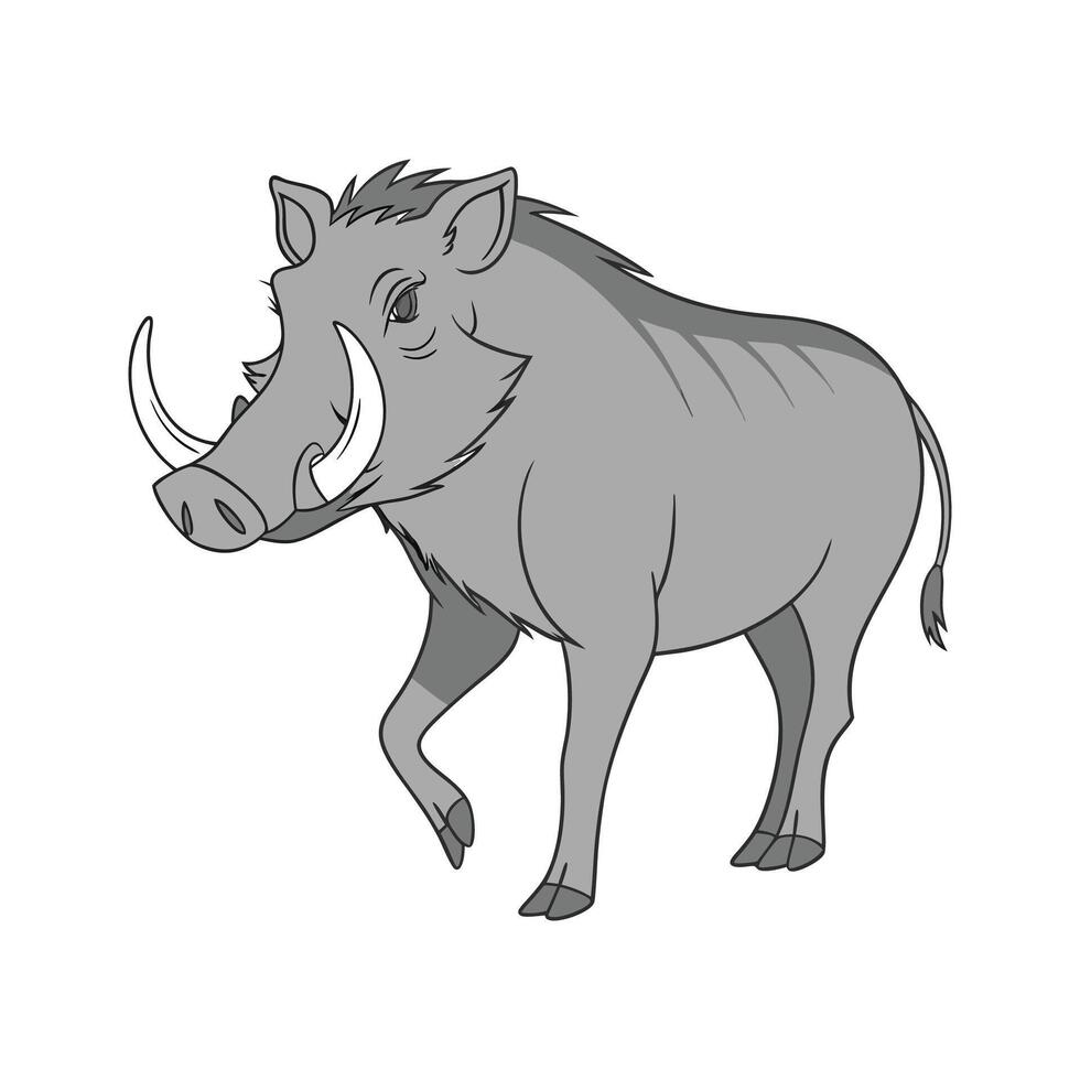 Warthog in Natural Habitat vector