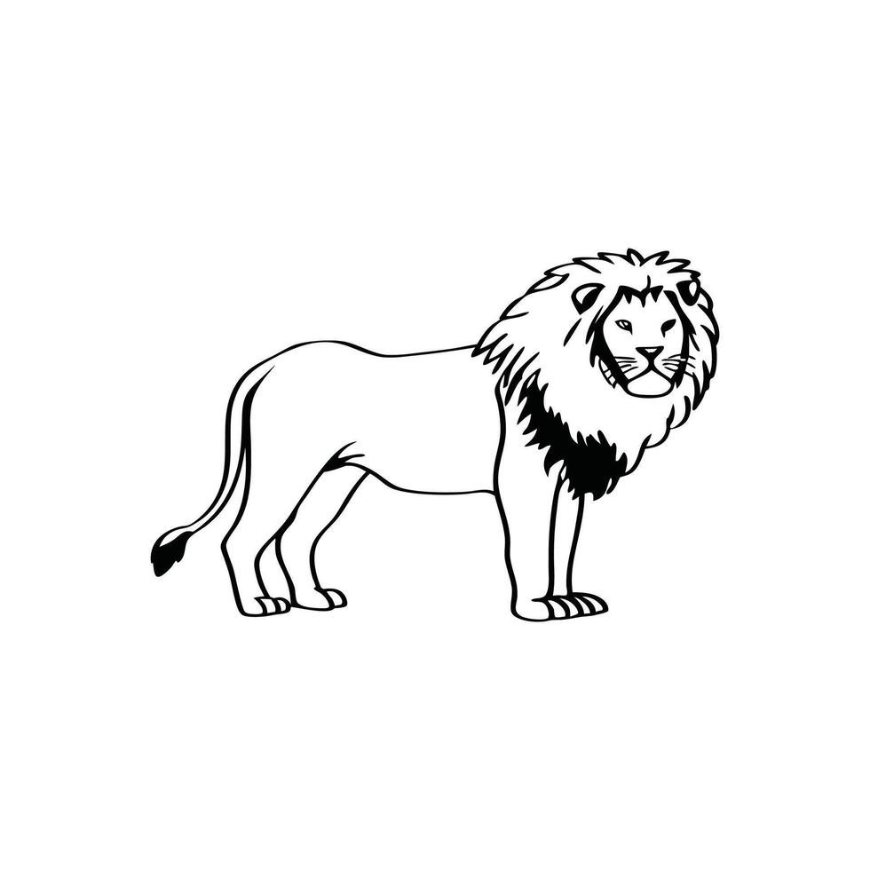 Regal African Lion Roaring Loudly vector