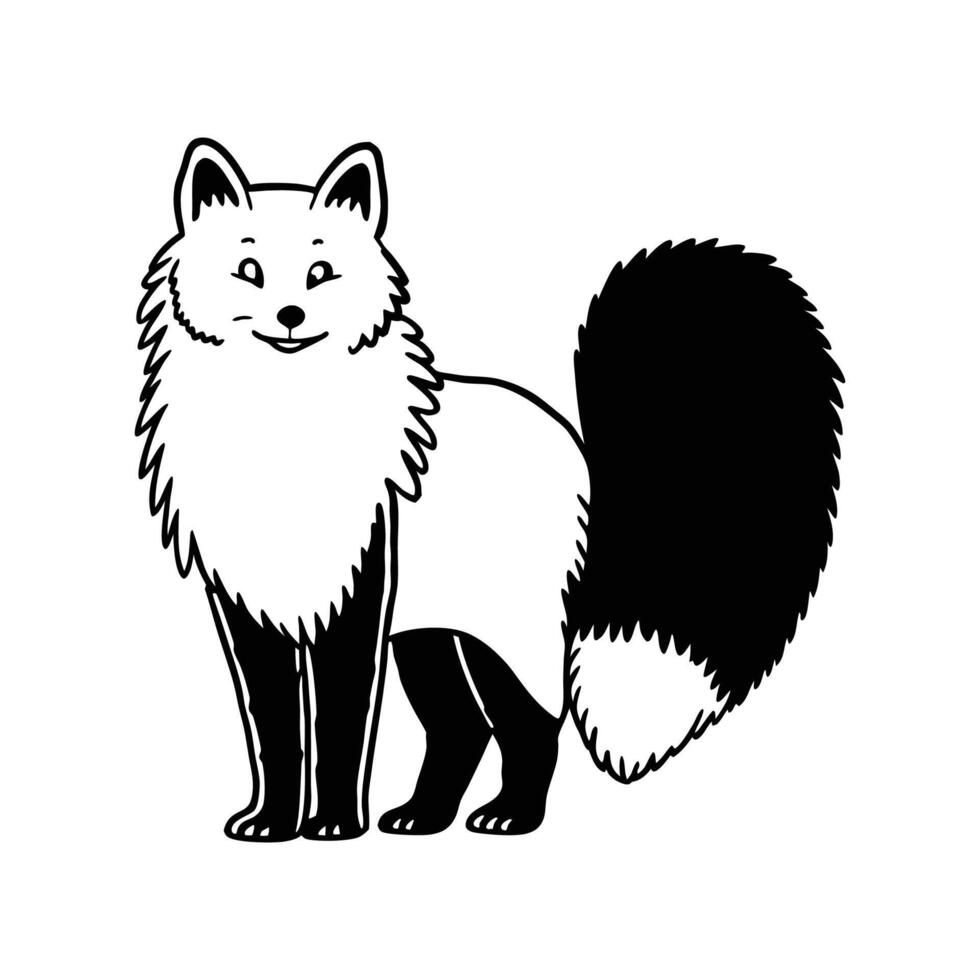 Charming Arctic Fox in Natural Habitat vector