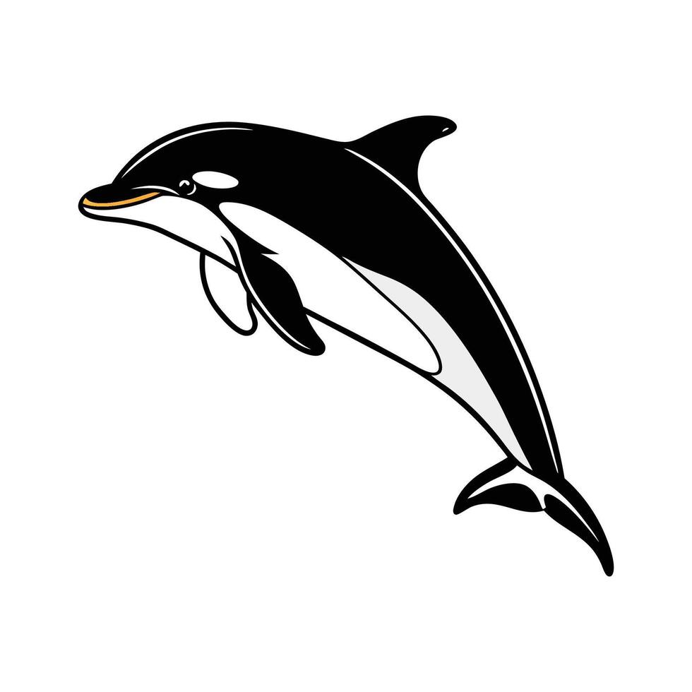 Stunning Common Dolphin Gliding Effortlessly vector