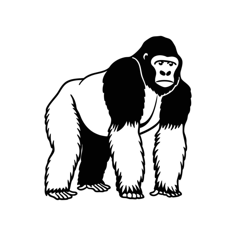 Stunning Gorilla Relaxing Peacefully vector