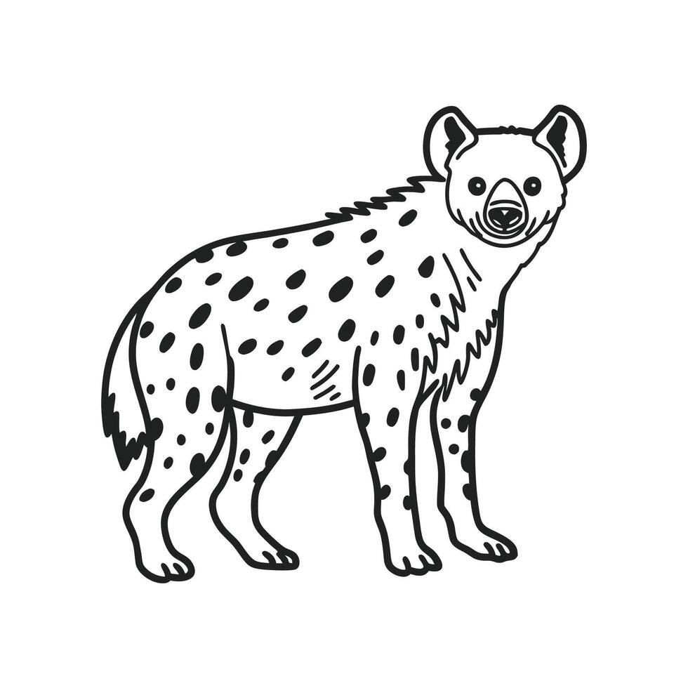 Fierce Hyena in Natural Habitat vector