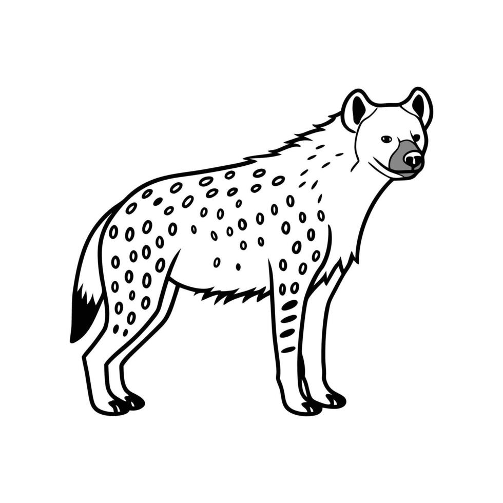 Elegant Hyena Relaxing in Nature vector