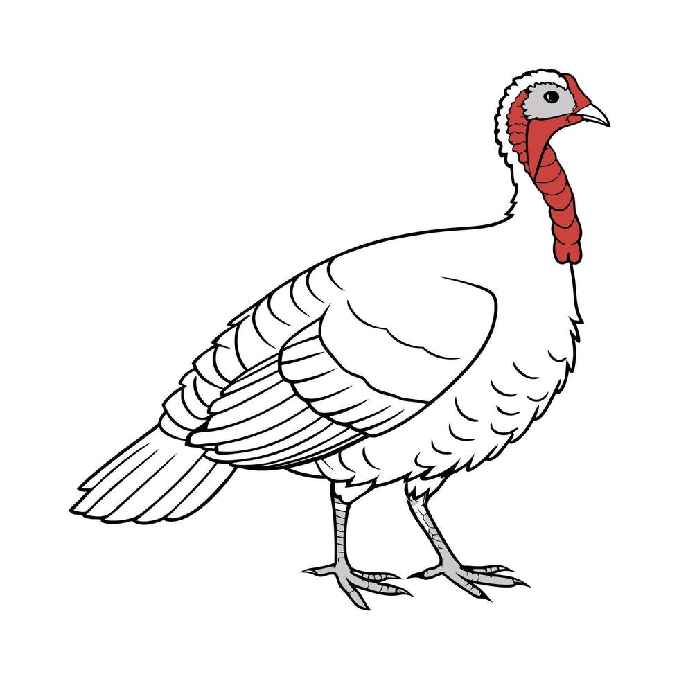 Captivating BroadBreasted Turkey in Realistic Art vector