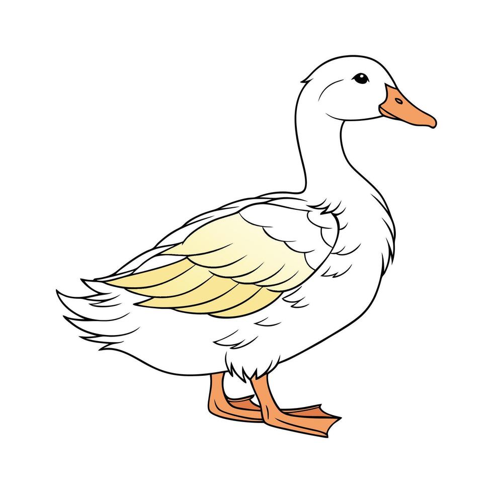 Captivating Buff Orpington Duck Color Illustration vector