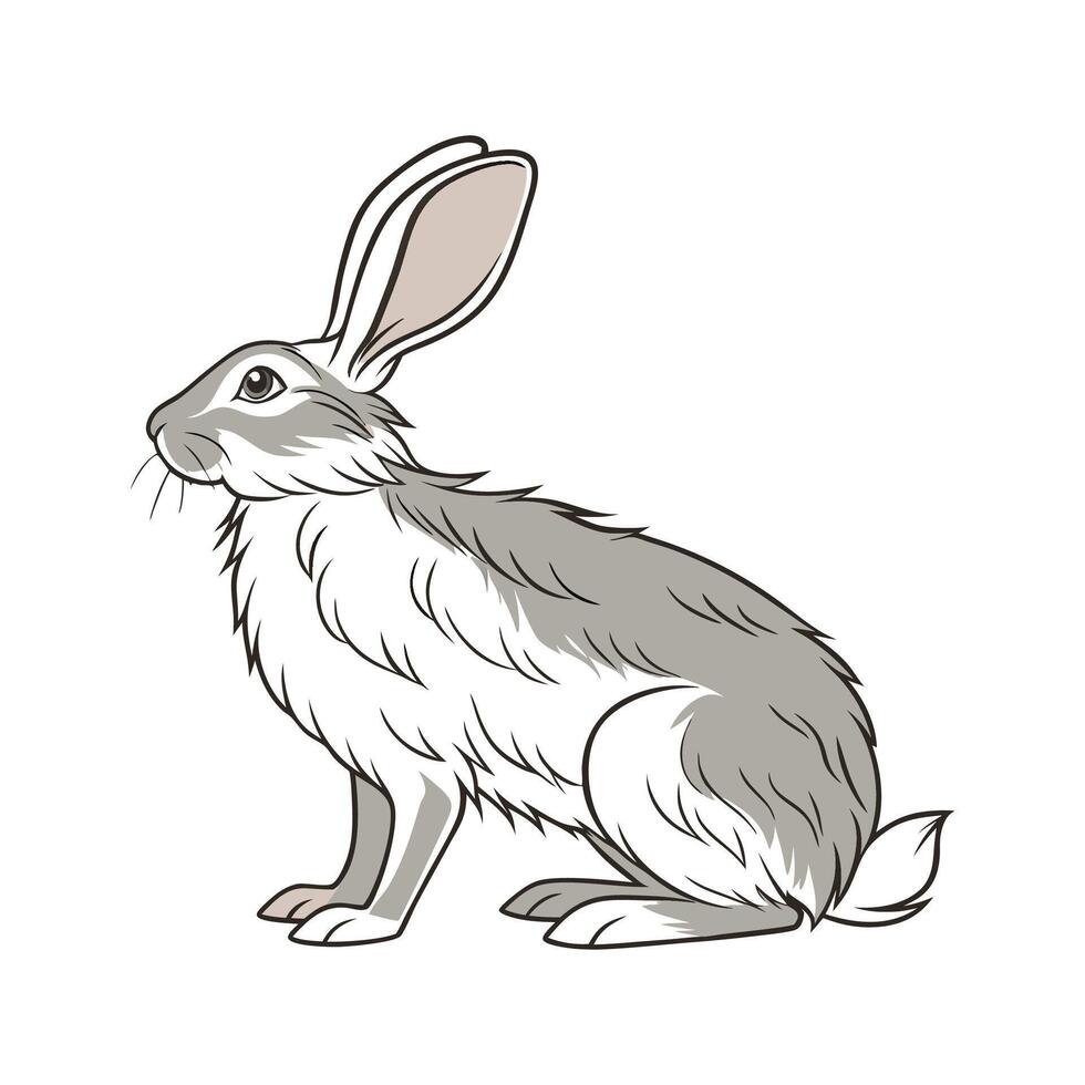 Stylish Flemish Giant Rabbit in Vibrant Colors vector