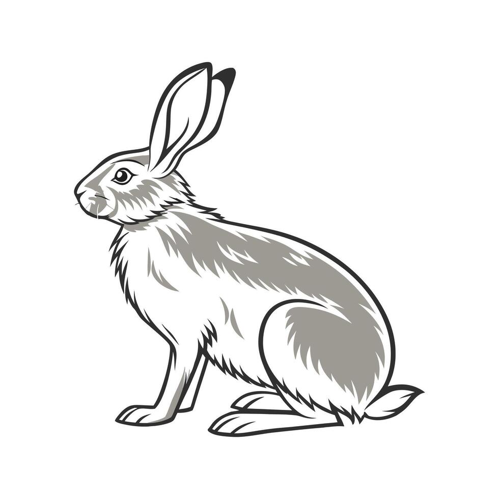 Vivid Satin Rabbit Realistic Color Illustration vector