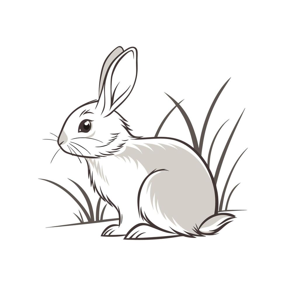 Engaging Satin Rabbit Realistic Color Illustration vector