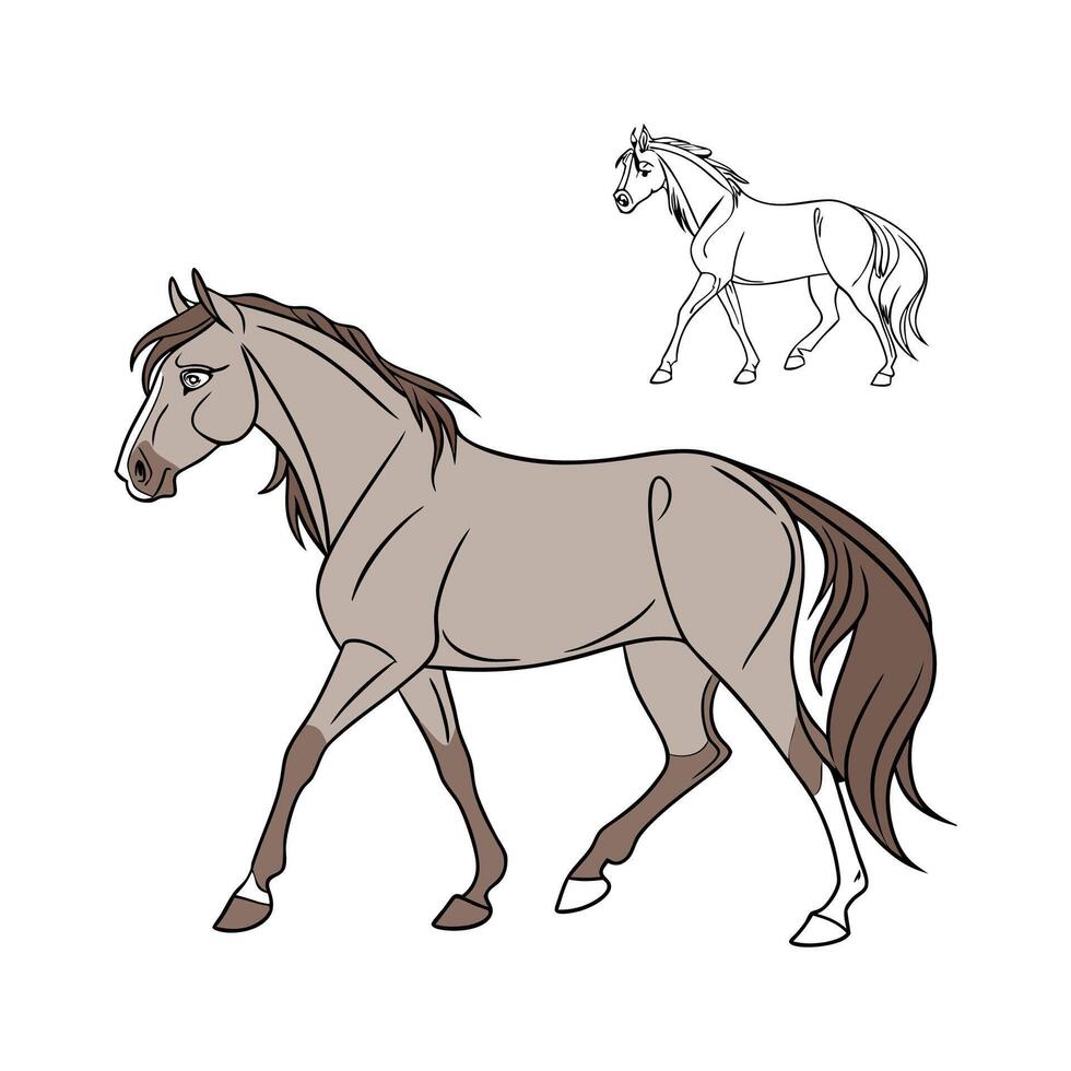 Distinct Tennessee Walking Horse Realistic Art vector