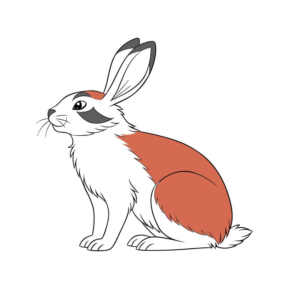 Unique Thrianta Rabbit Color Illustration Art vector