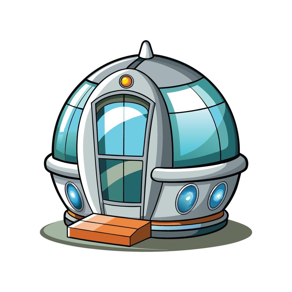 Creative Capsule House with Futuristic Design vector