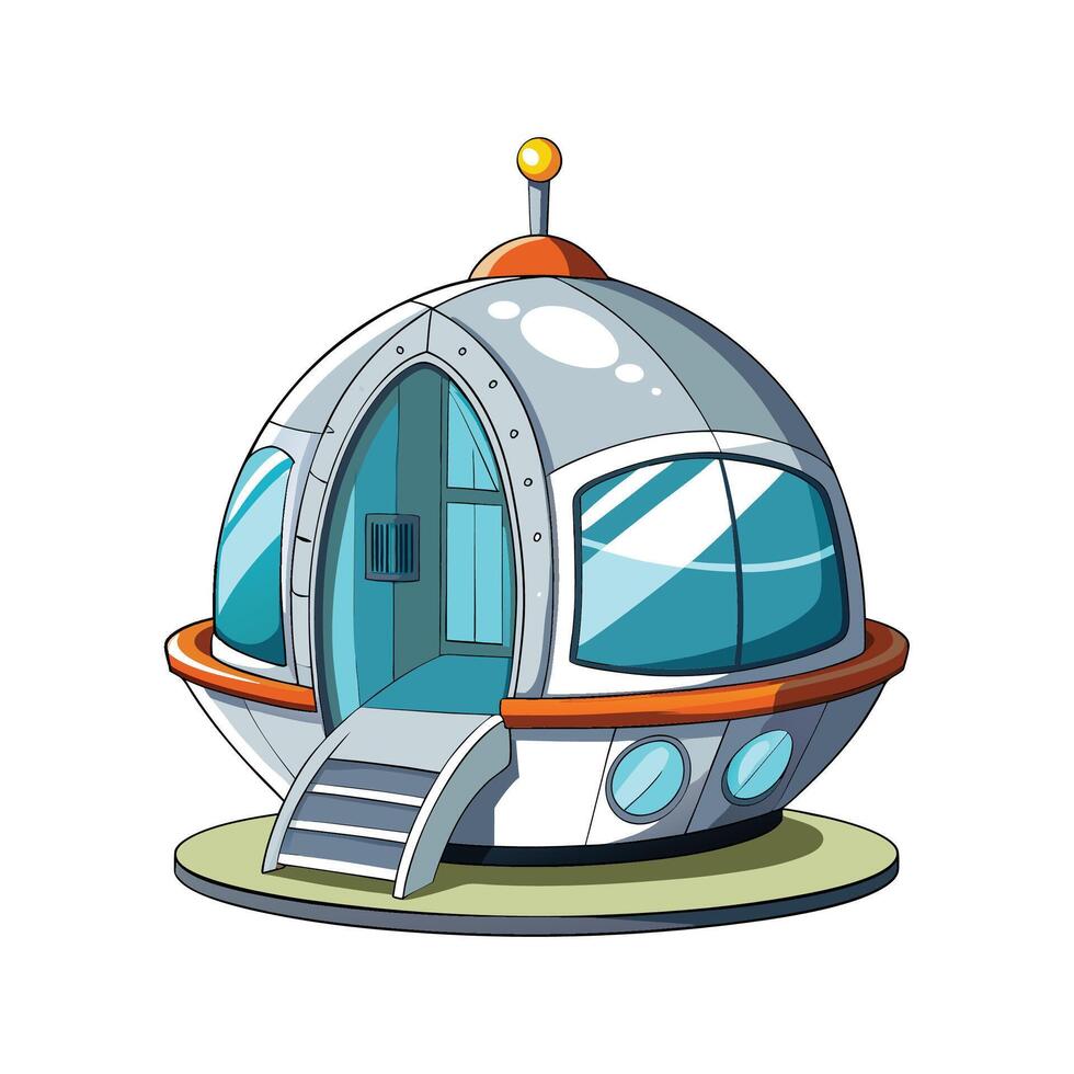 Innovative Design of Modern Capsule House vector