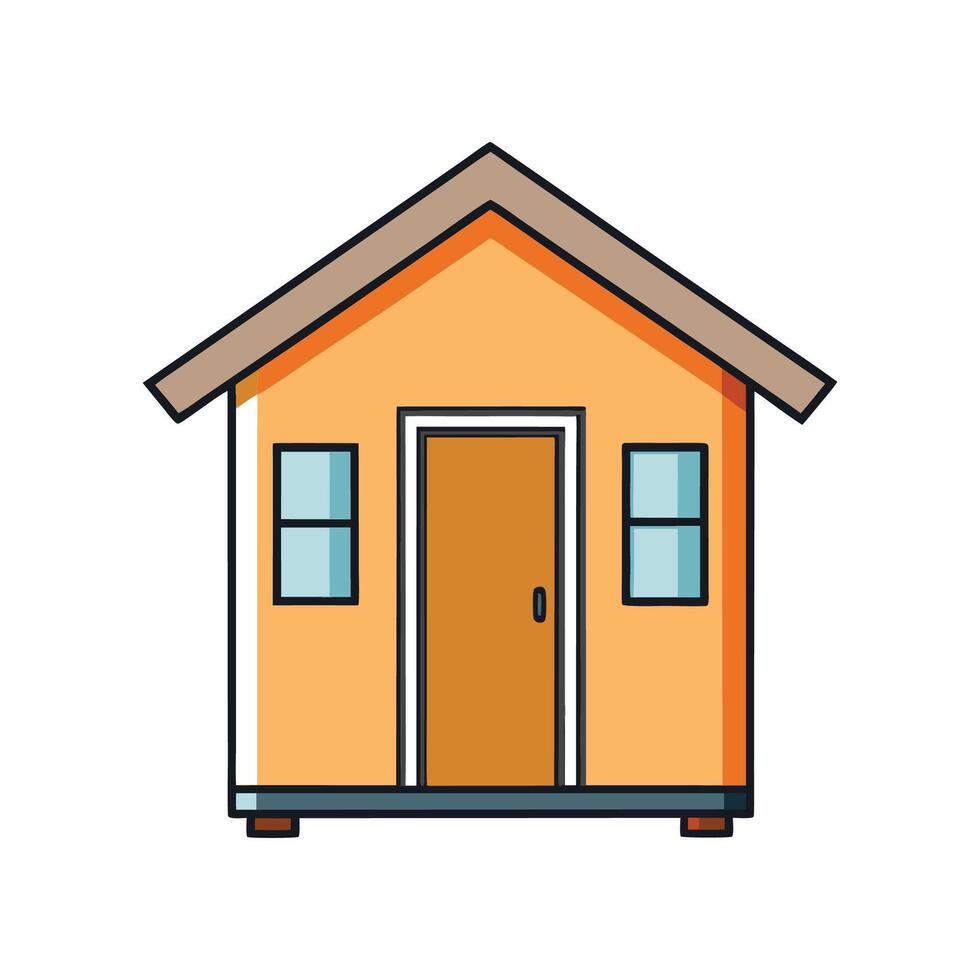 Beautifully Designed Minimalist Tiny Home. vector