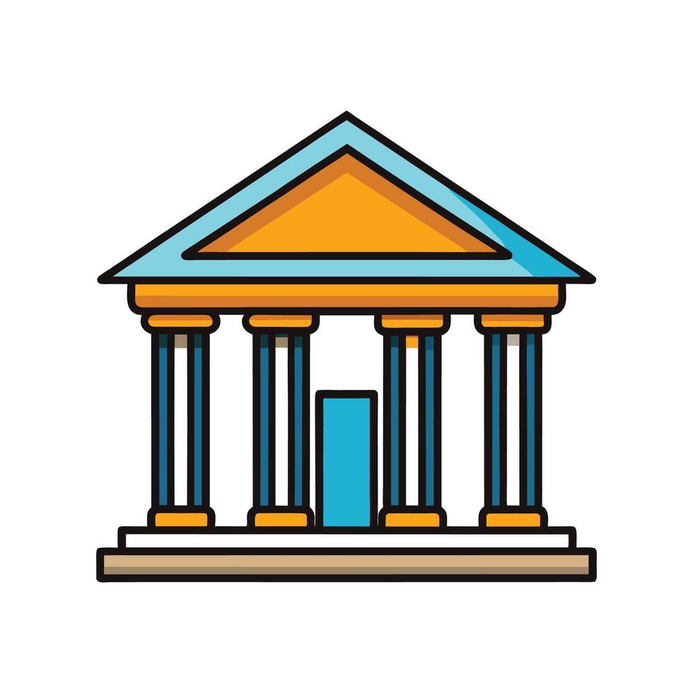 Elegant House with Beautiful Columned Porch vector