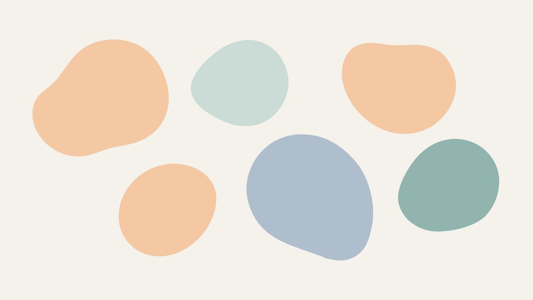 Gentle Pastel Blobs Soft Rounded Pattern Design for Modern Digital vector