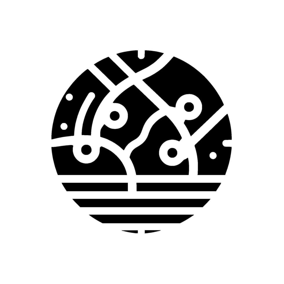 Black and white abstract circular design geometric lines, circles, and horizontal bands. symbolic of networks, circuits, or systems. vector