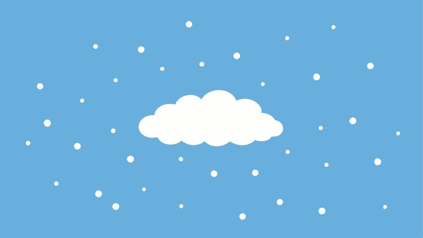 Light Snowfall Effect with Scattered White Snowflakes for Winter vector