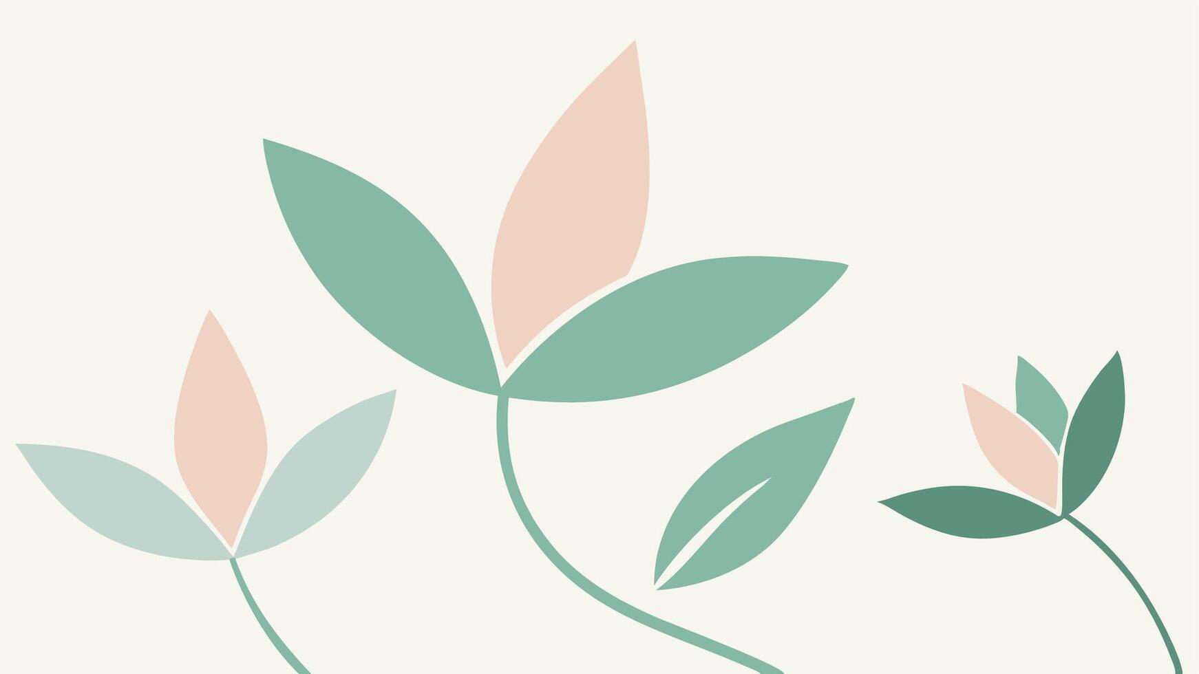 Minimalist Floral Pattern Inspired by Zen Garden Aesthetic Art vector