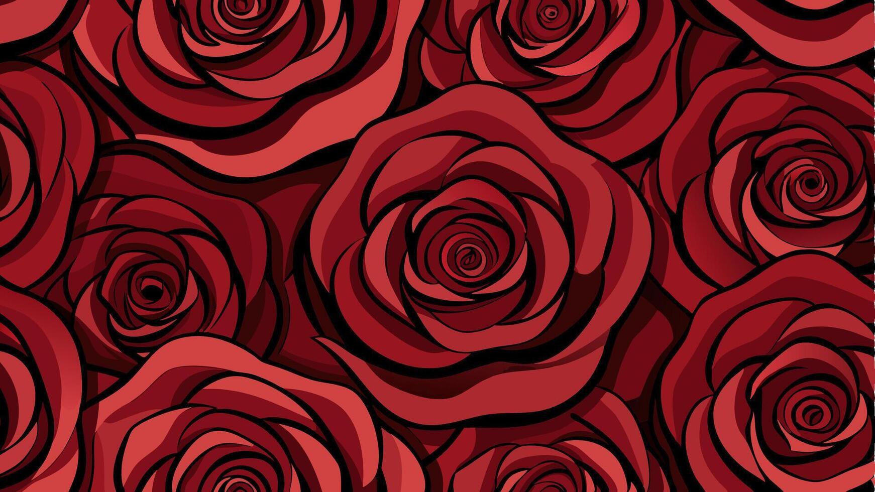 Luxurious Velvet Rose Abstract Floral Texture Seamless Design vector