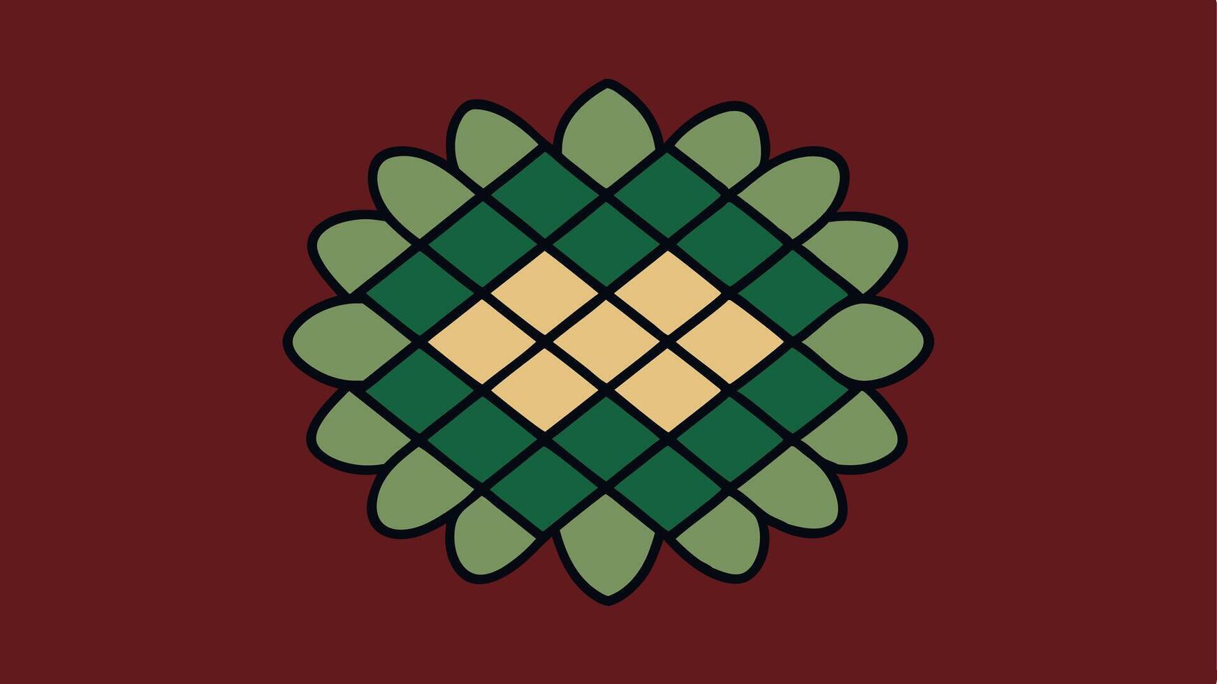 Elegant Floral Tapestry with Ornamental Woven Textile Pattern vector