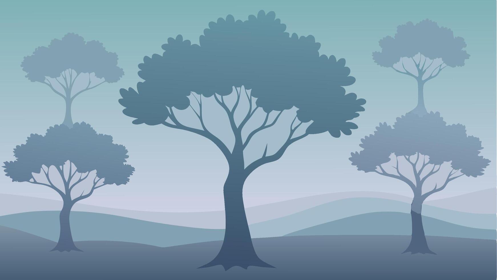 Artistic Tree Silhouettes Subtle Pattern Abstract Nature Design vector
