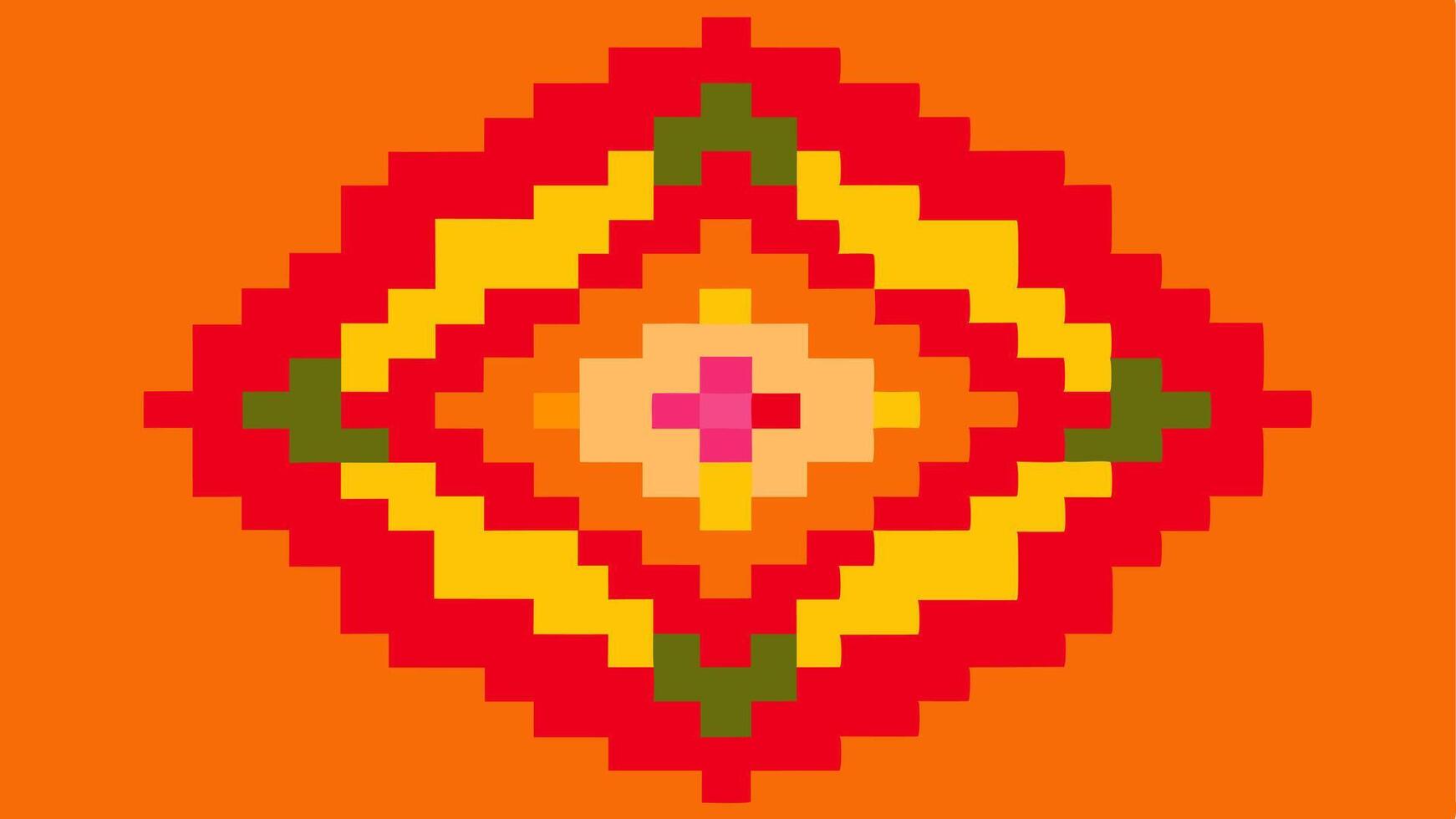 Elegant Floral Pattern Inspired by Mosaic Art 2 vector