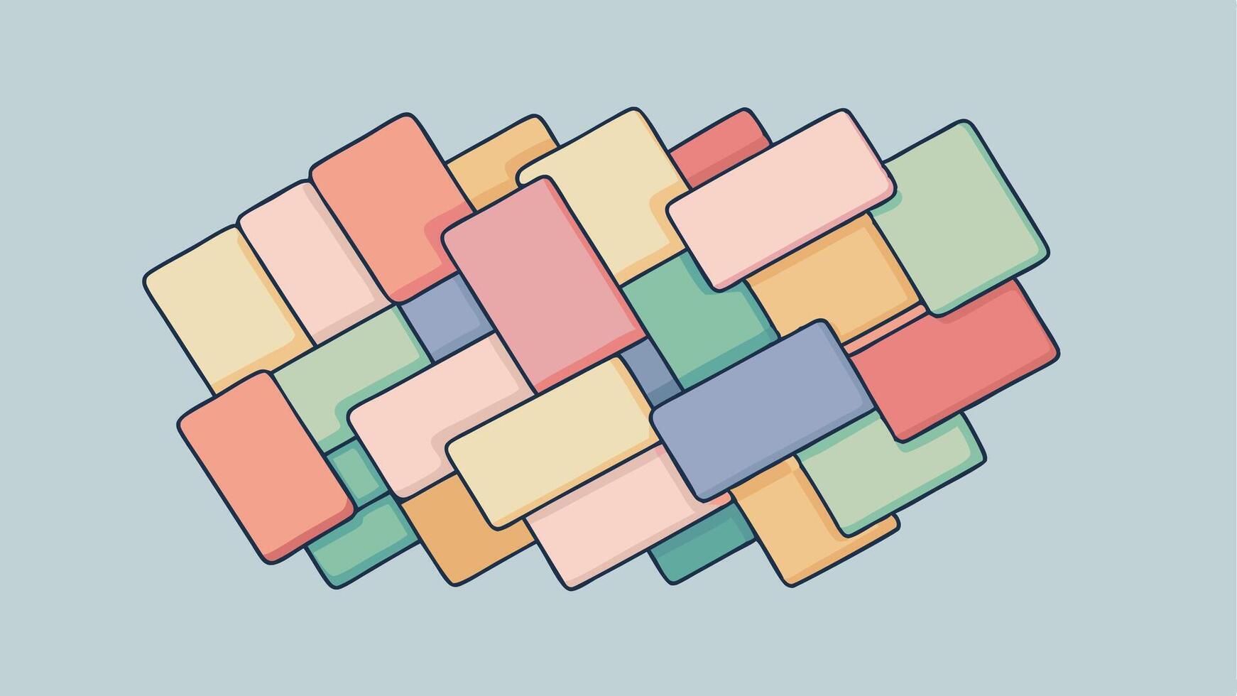 Soft Overlapping Rectangles with Semi Transparent Layers for Modern Backgrounds vector