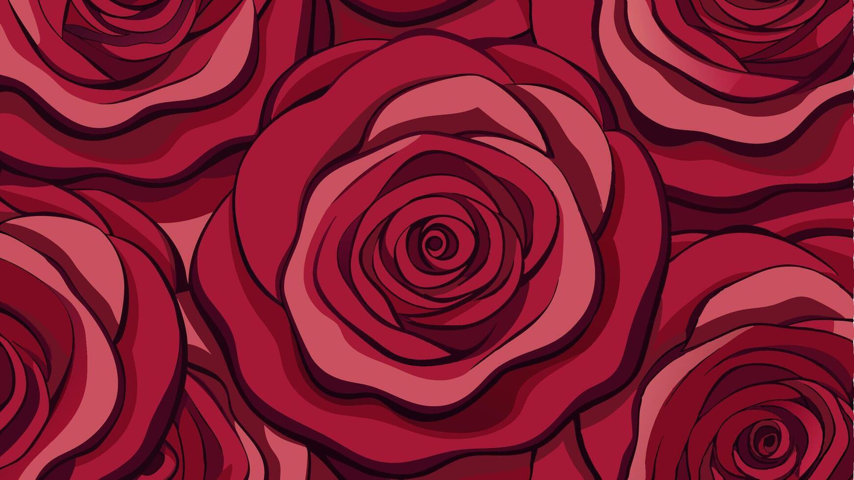 Ornate Floral Texture with a Velvet Rose for Premium Decor vector