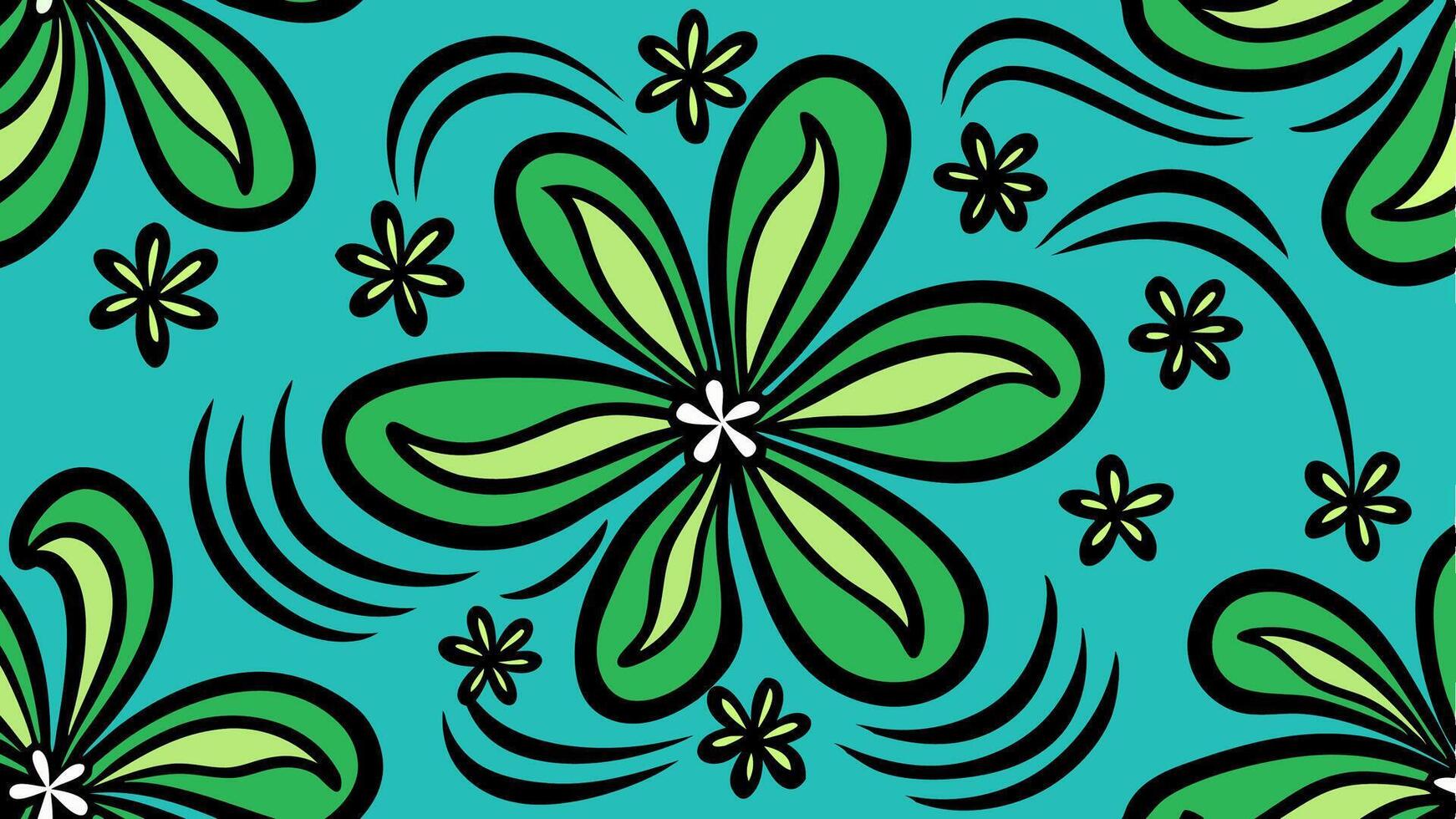 Tropical Abstract Floral Fantasy Pattern with Vibrant Colors and Stylish for Textile and Fashion vector