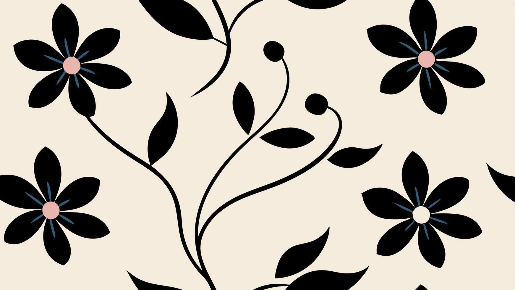 Elegant Flowing Abstract Floral Seamless Textile Design Fashion and Decor vector