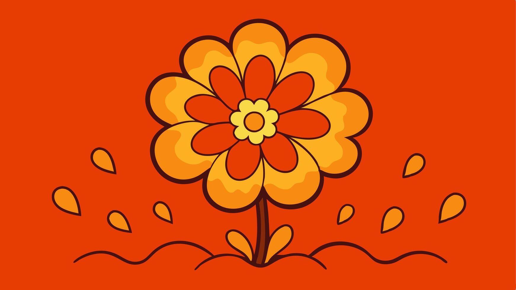 Lava Bloom Abstract Flowers with Fiery Molten Textile Seamless Design Creative Fabric Pattern vector