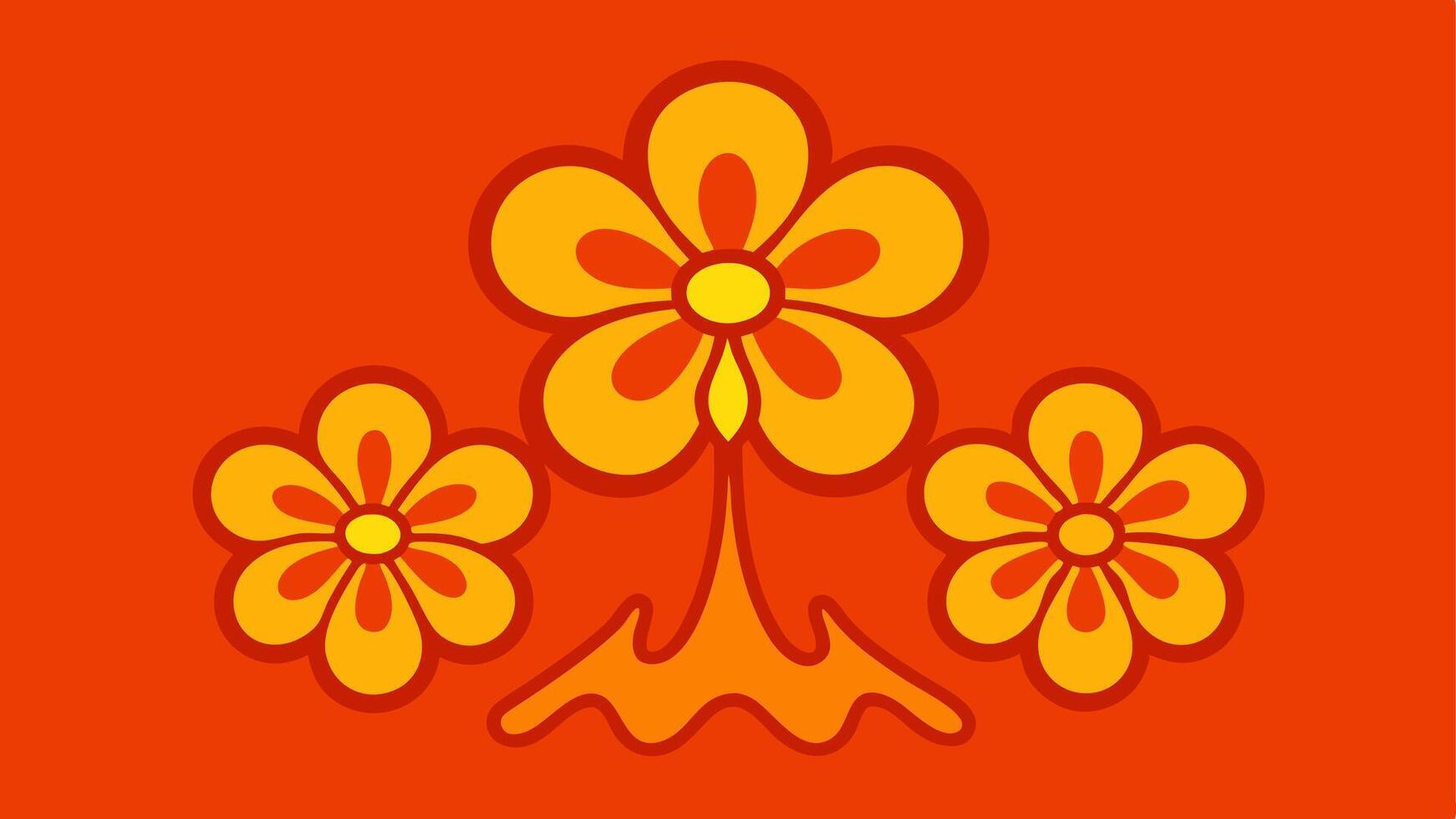 Lava Bloom Abstract Flowers with Fiery Molten Textile Seamless Design for Creative Patterns vector
