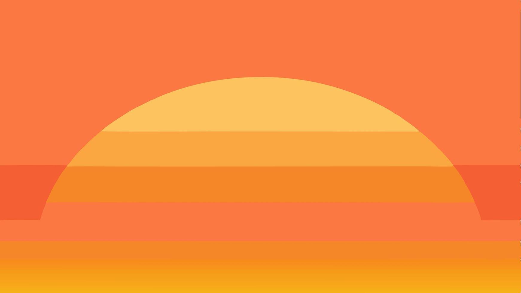 Sunrise Horizon Pattern with Warm Colors and Smooth Transitions vector