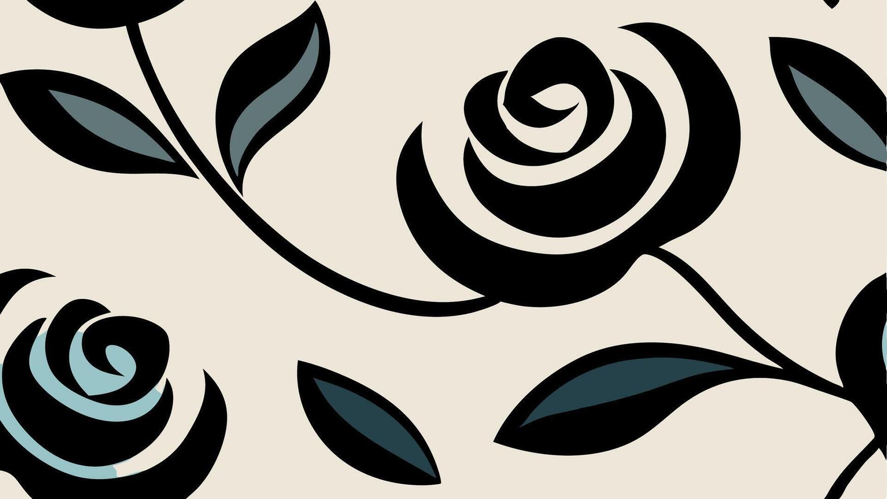 Elegant Flowing Abstract Floral Seamless Textile Fashion Home Decor vector