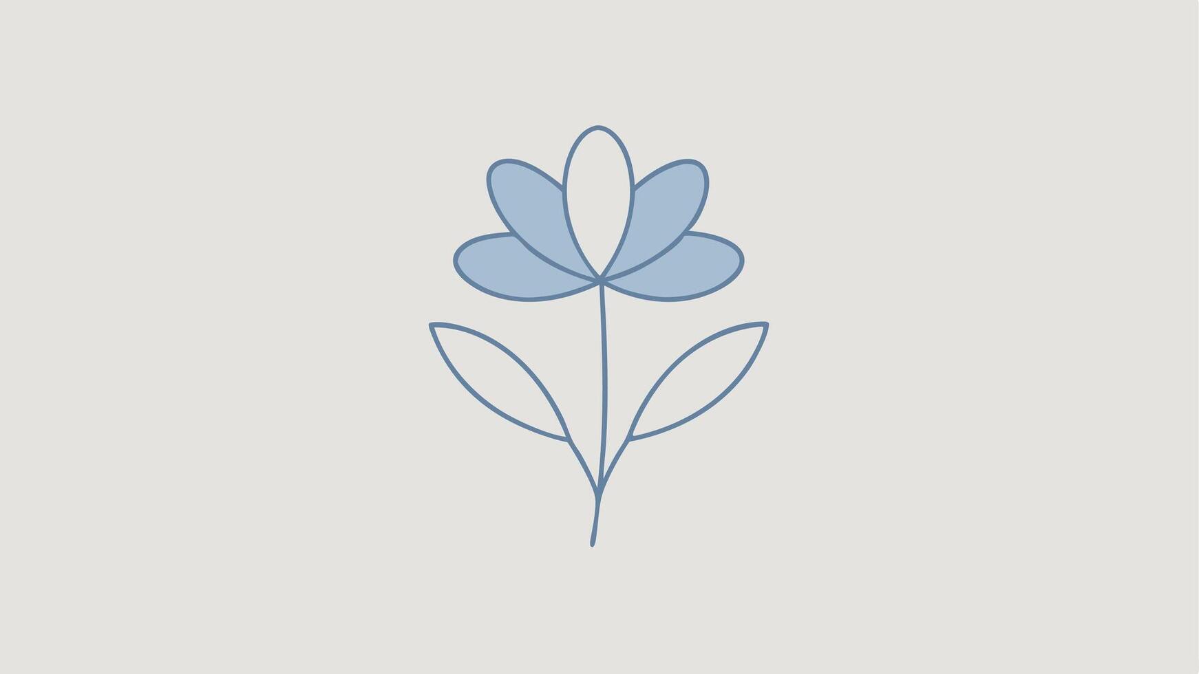 Minimalist Scandinavian Floral Sketch Seamless Textile Pattern vector