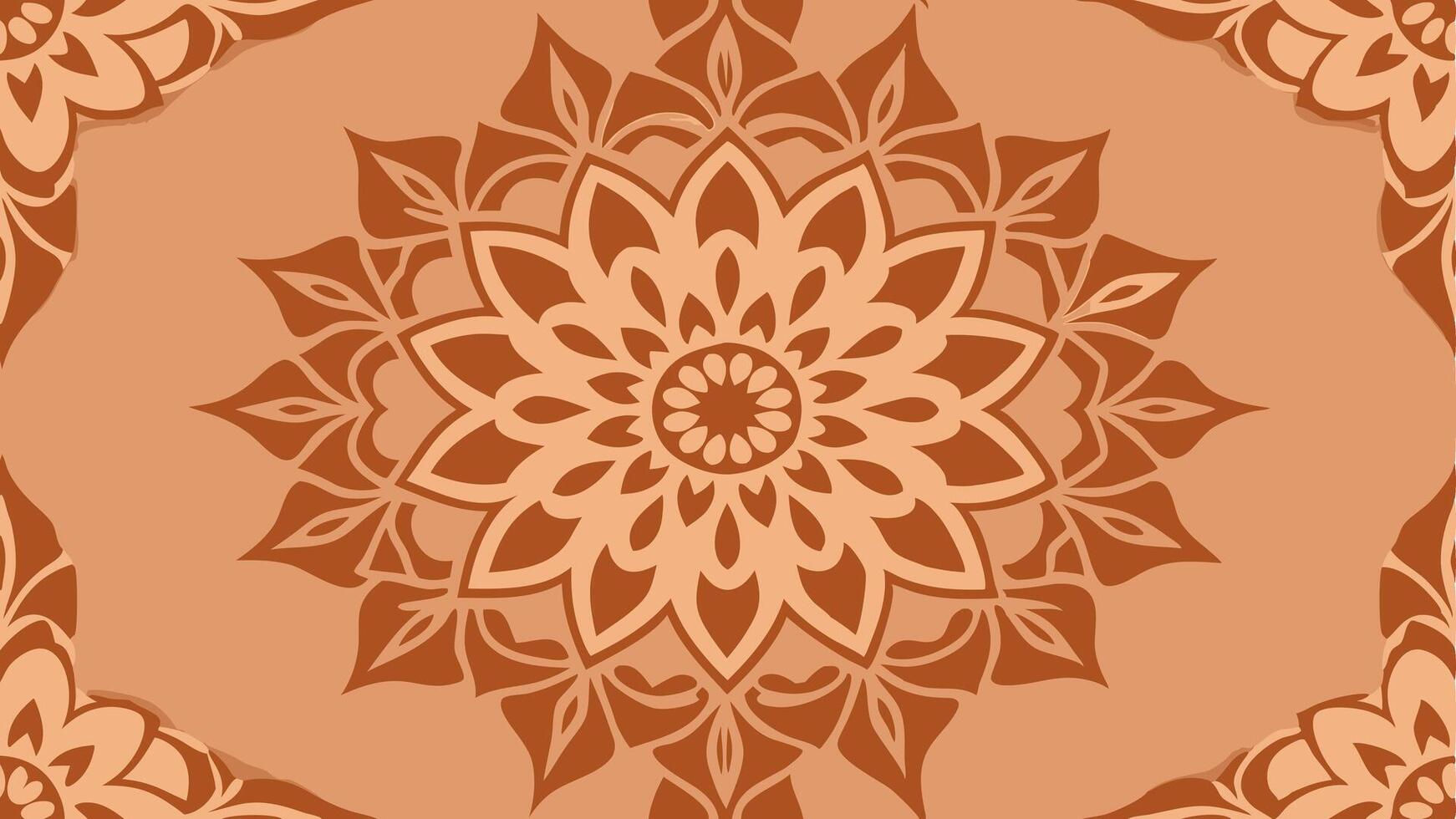 Mandala Floral Fusion Textile Pattern Abstract Art in Vibrant Colors and Geometric Shapes Modern Interior Design vector