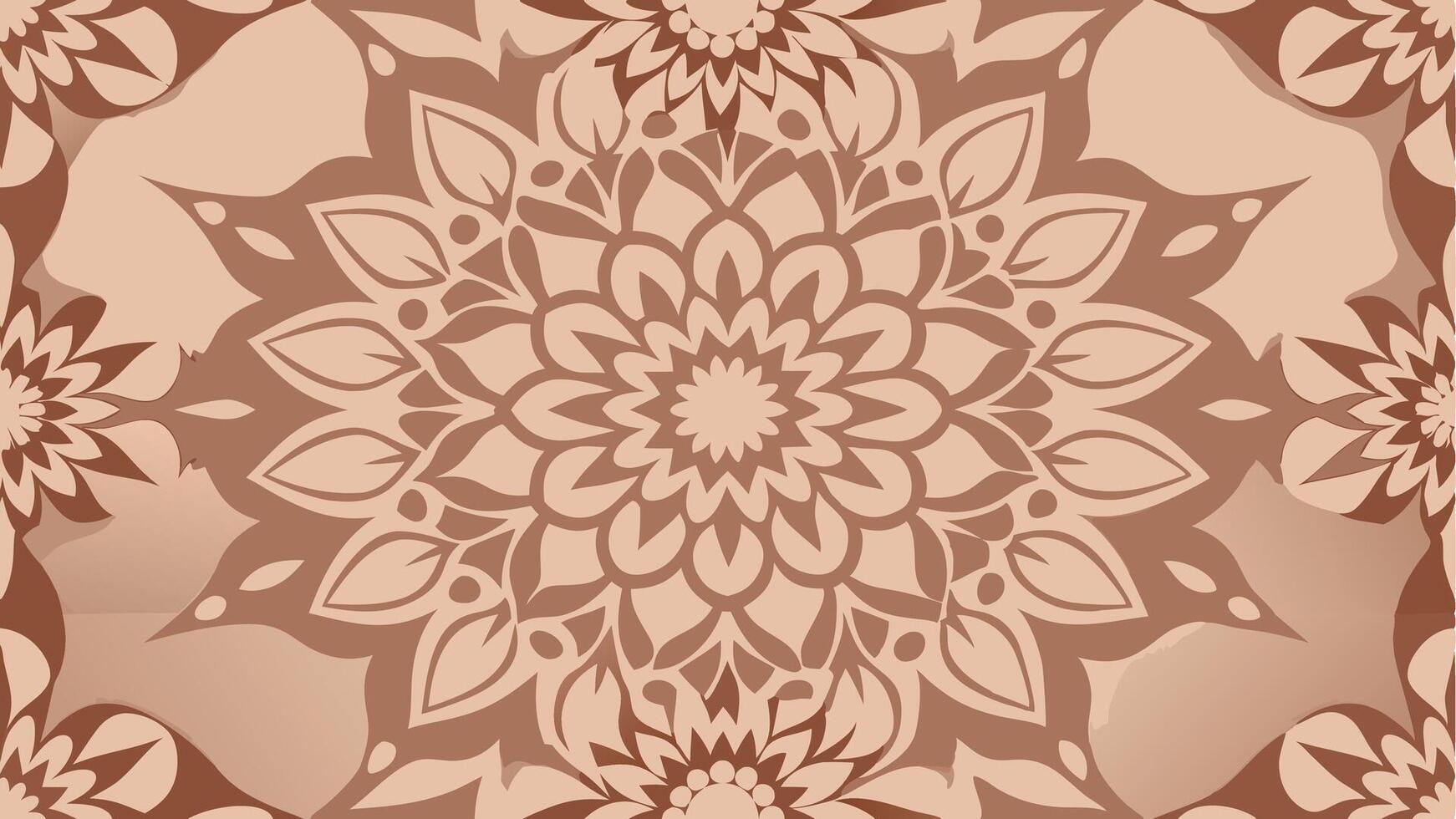 Mandala Floral Fusion Textile Pattern Abstract Art in Vibrant Colors and Geometric Shapes Modern Fashion vector