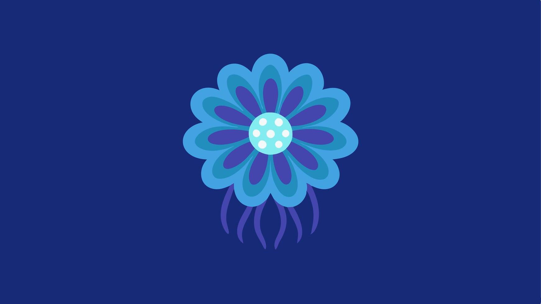 Underwater Jellyfish Floral Abstraction Seamless Deep Sea vector