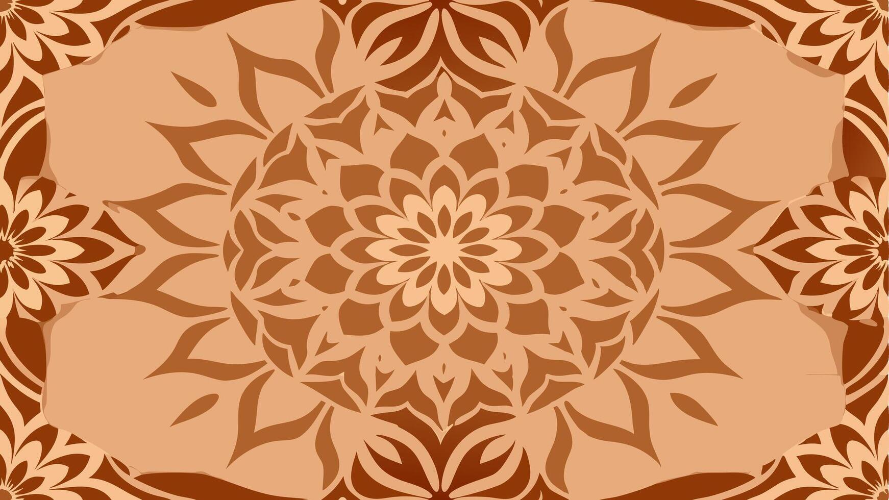 Mandala Floral Fusion Textile Pattern Abstract Art in Vibrant Colors and Geometric Shapes Modern Fashion Interior Design vector