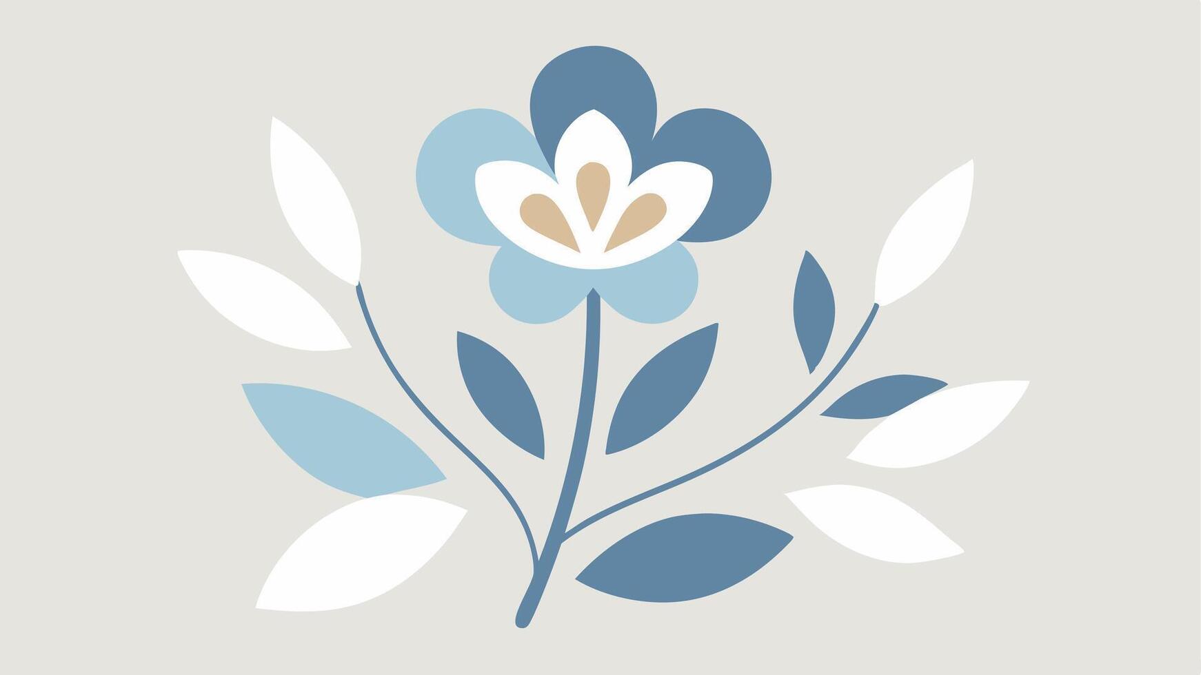 Minimalist Scandinavian Floral Sketch Seamless Textile Pattern for Modern Home Decor vector